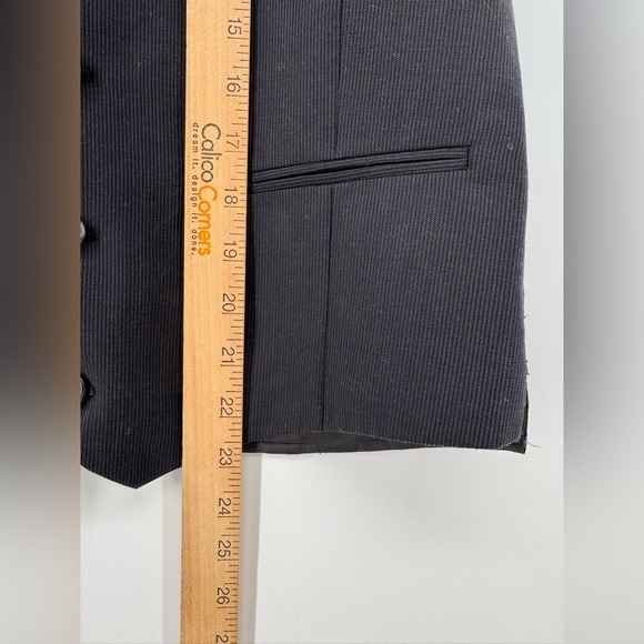 EGARA Mens Wool Dress Vest Sz S Slim Fit 5 Button Gray - Picture 5 of 6
